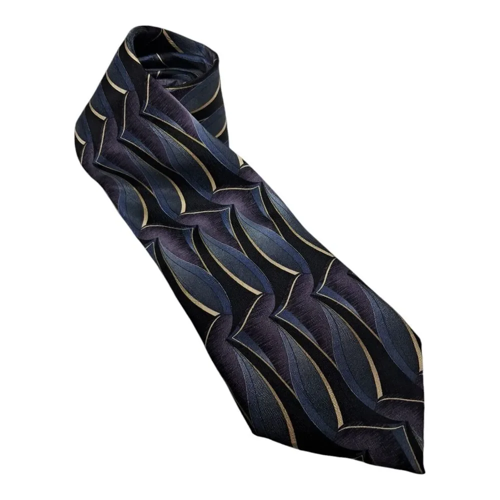 Vintage Essante Men's Tie Geometric Imported Silk 3.5 x 60 Classic Workwear USA‎